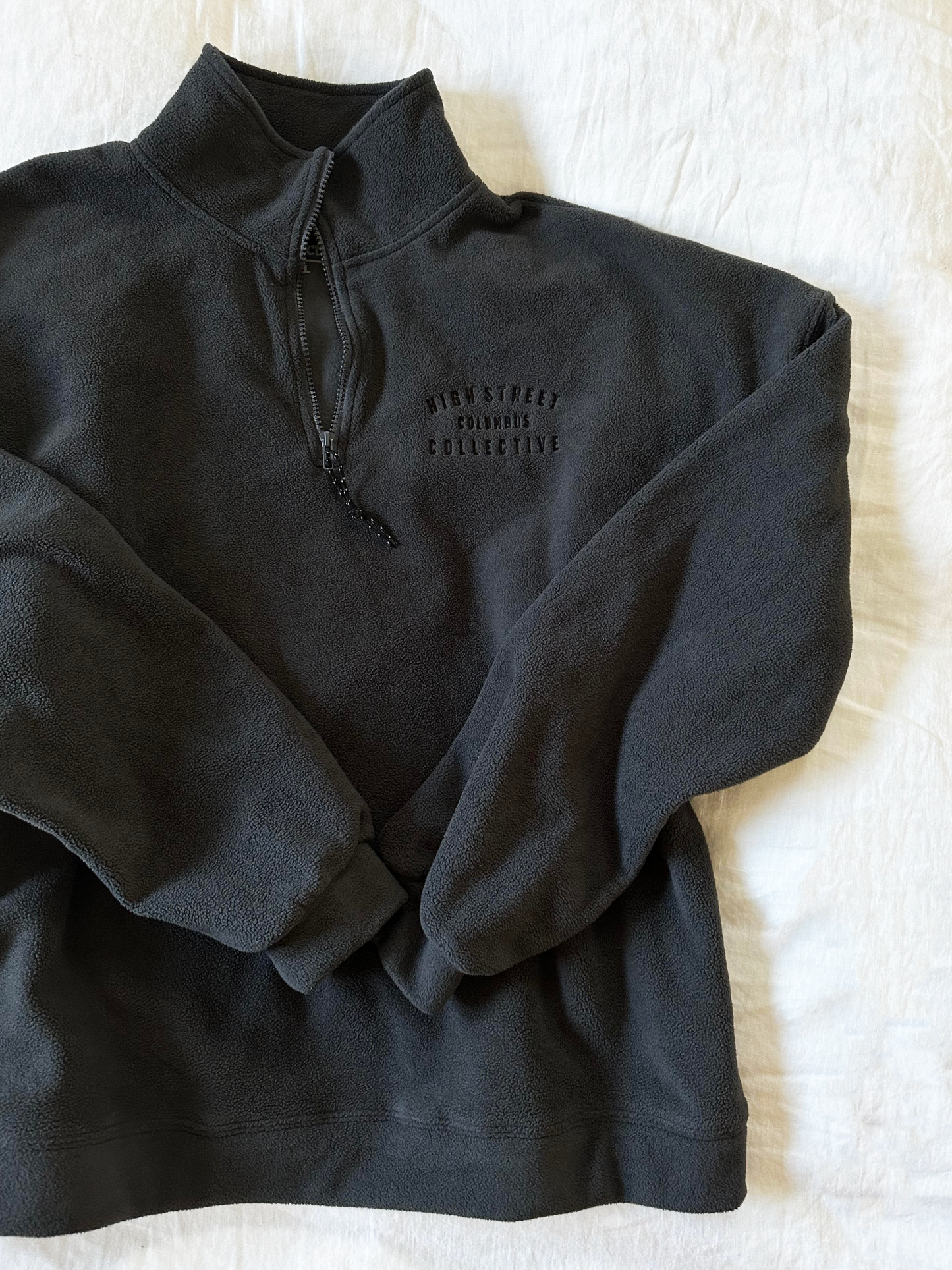 High Street Collective Charcoal Fleece Quarter Zip