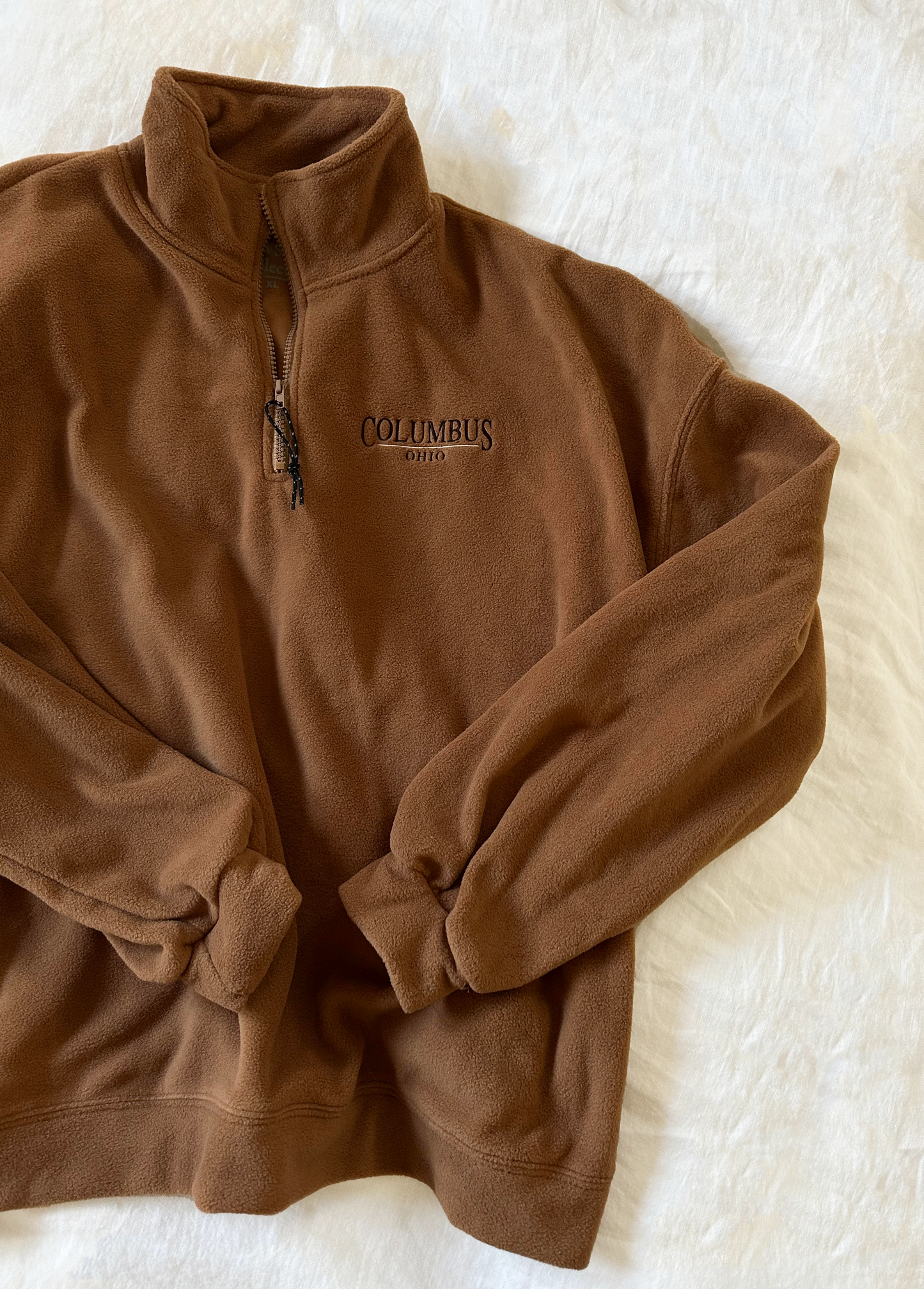 Columbus Camel Fleece Quarter Zip