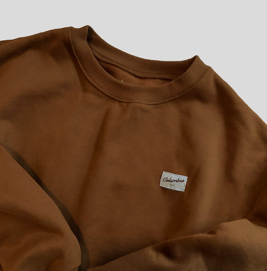 Columbus Dark Brown Crewneck