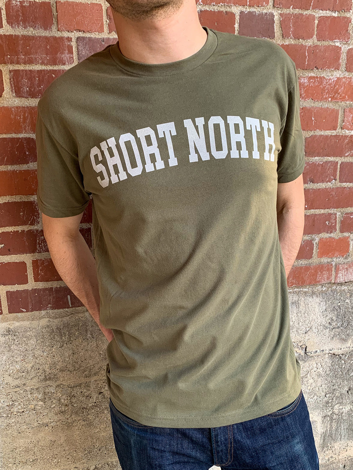 Short North Dusty Green Sueded Tee